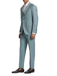 COLLECTION Plaid Wool Single-Breasted Suit