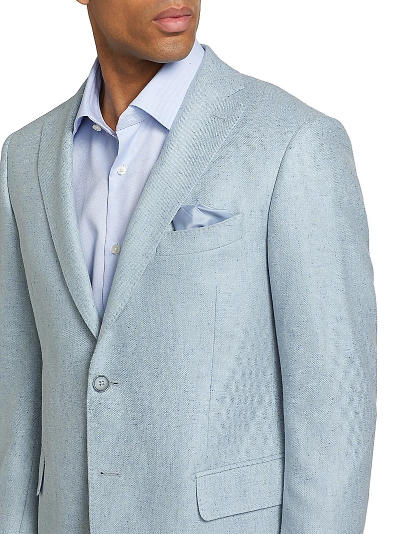 COLLECTION Speckled Silk & Wool-Blend Two-Button Sport Coat