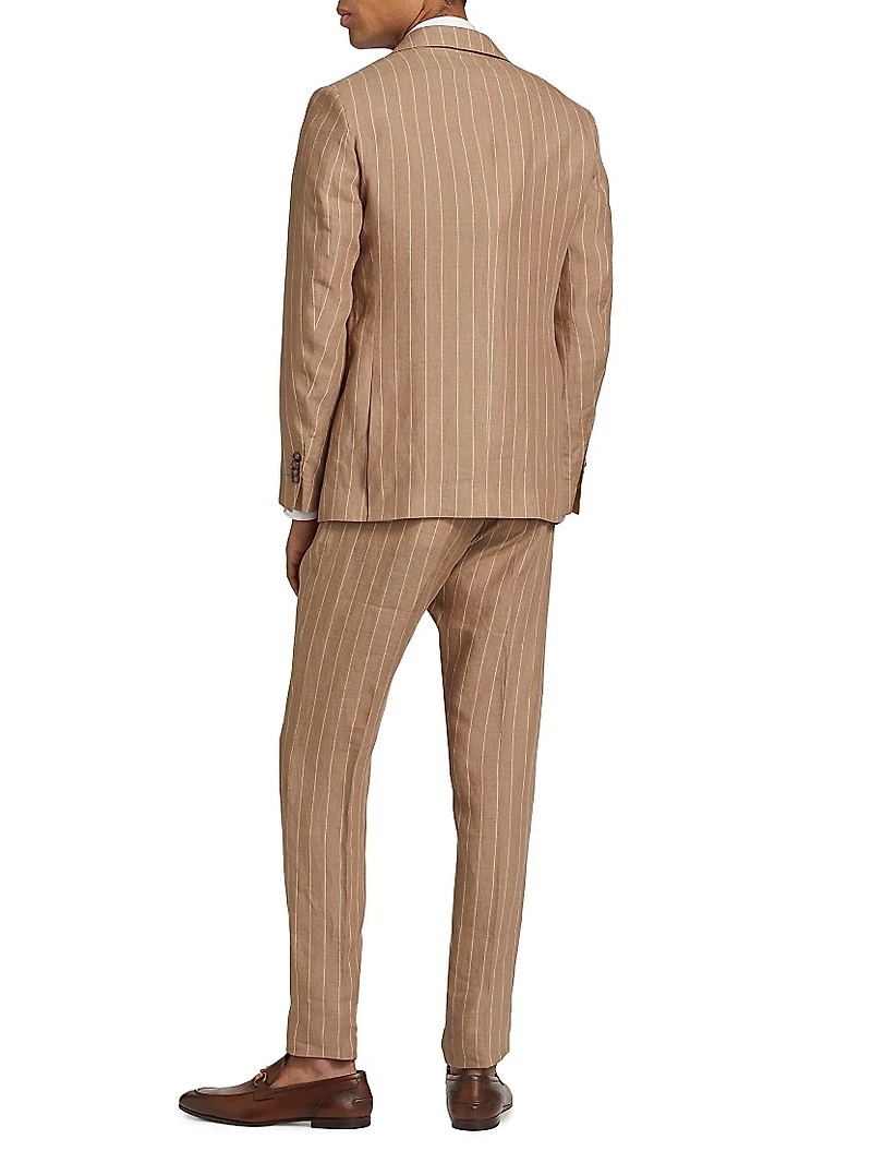 COLLECTION Pinstriped Linen Suit