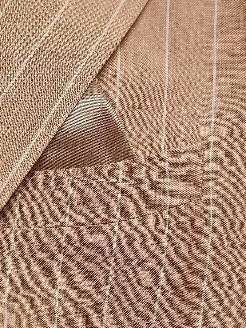 COLLECTION Pinstriped Linen Suit