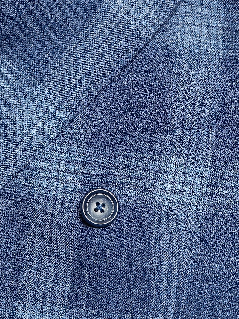 COLLECTION Plaid Wool-Blend Double-Breasted Sport Coat