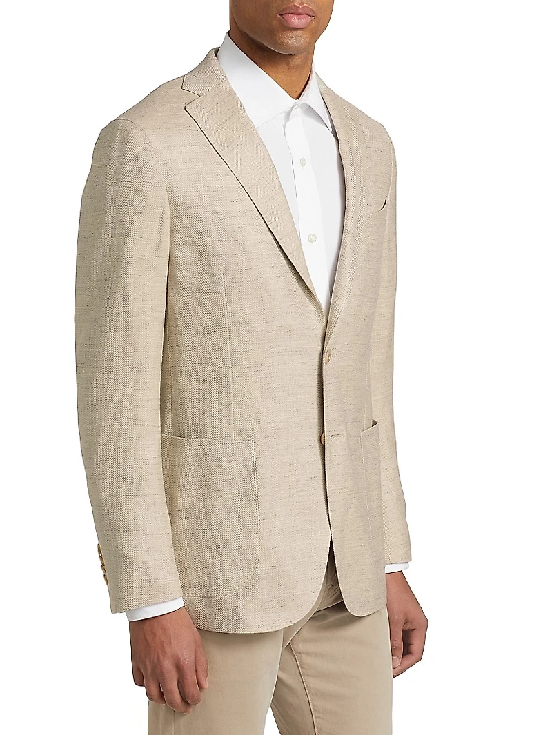 COLLECTION Chevron Wool-Blend Two-Button Sport Coat