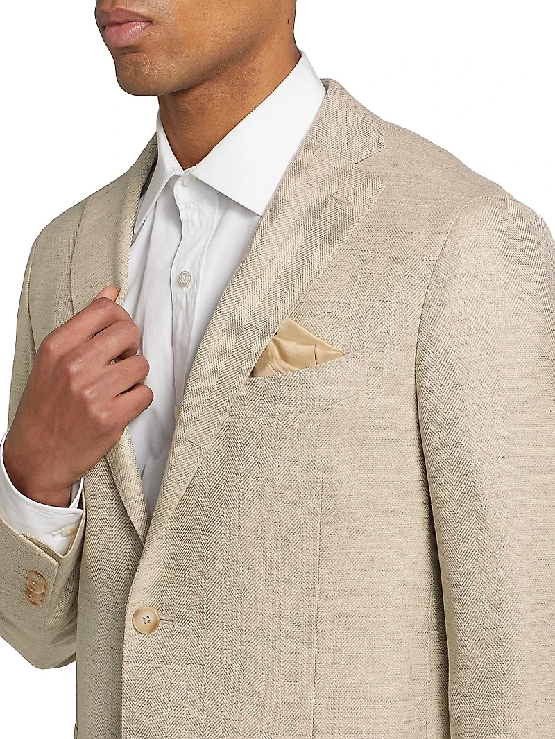 COLLECTION Chevron Wool-Blend Two-Button Sport Coat