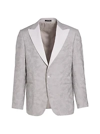 COLLECTION Floral Wool One-Button Dinner Jacket