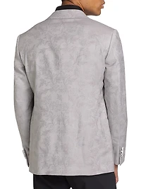 COLLECTION Floral Wool One-Button Dinner Jacket