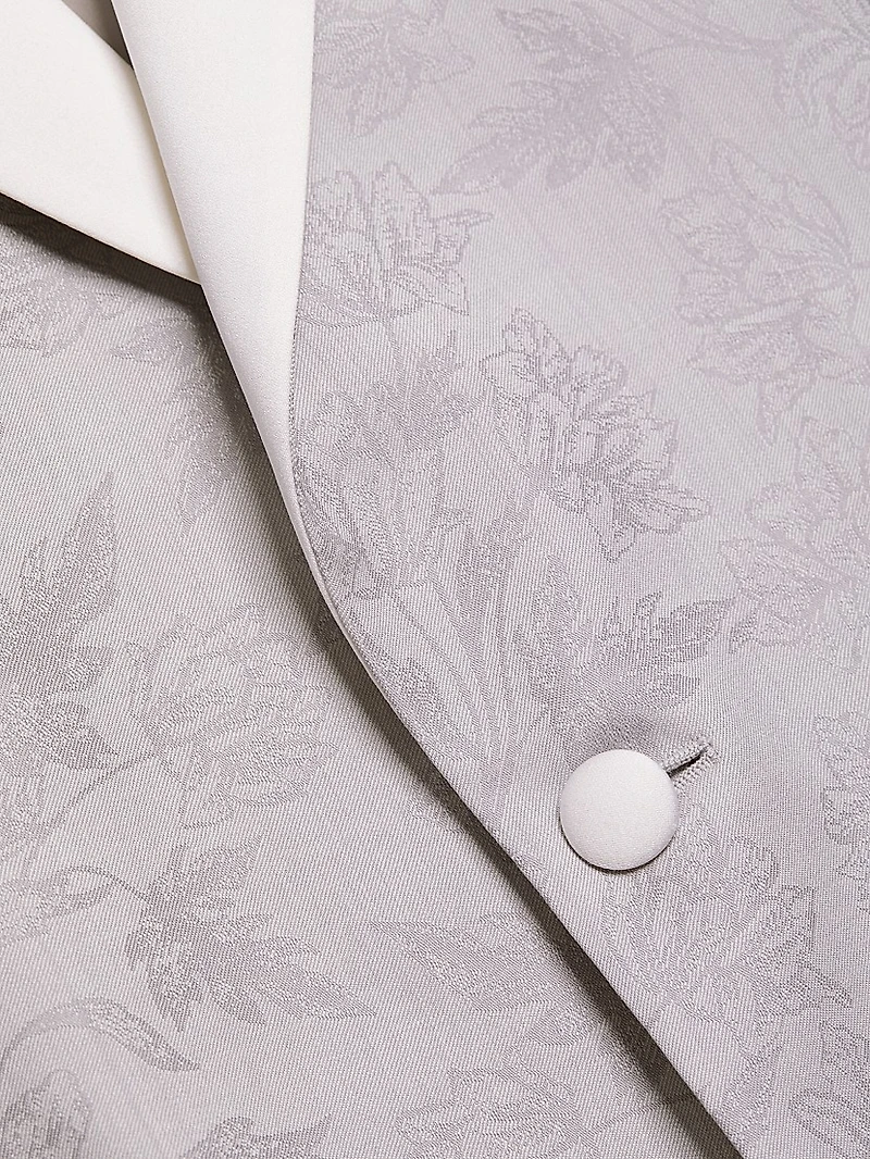 COLLECTION Floral Wool One-Button Dinner Jacket