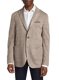 COLLECTION Plaid Wool & Silk-Blend Two-Button Sport Coat