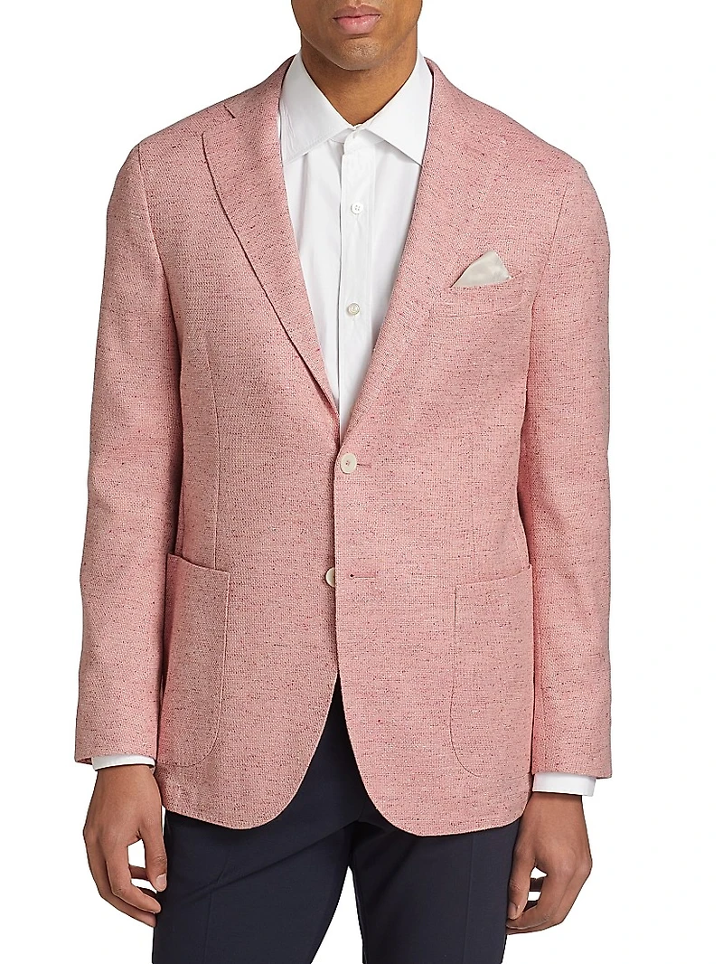 COLLECTION Speckled Cotton-Blend Two-Button Sport Coat