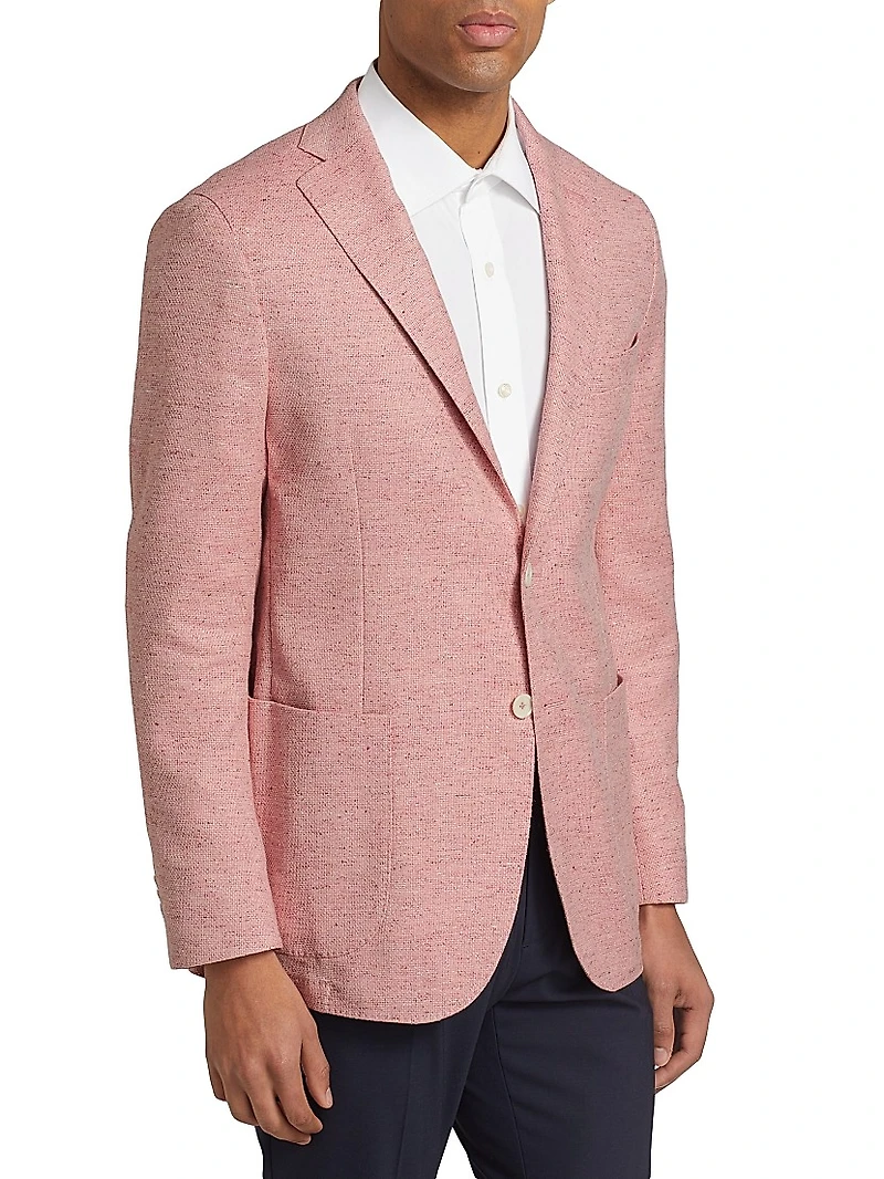 COLLECTION Speckled Cotton-Blend Two-Button Sport Coat