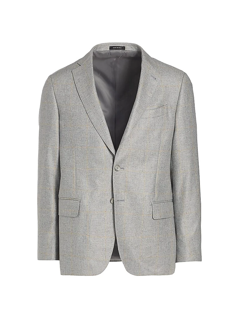 COLLECTION Grid Wool Two-Button Sport Coat