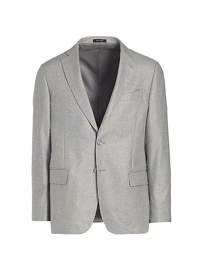 COLLECTION Grid Wool Two-Button Sport Coat