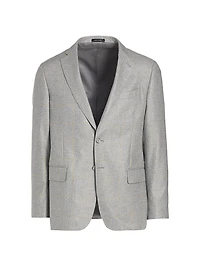COLLECTION Grid Wool Two-Button Sport Coat