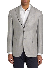 COLLECTION Grid Wool Two-Button Sport Coat