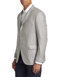 COLLECTION Grid Wool Two-Button Sport Coat