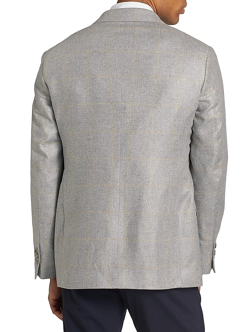 COLLECTION Grid Wool Two-Button Sport Coat