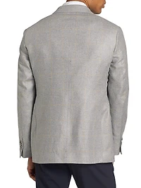 COLLECTION Grid Wool Two-Button Sport Coat