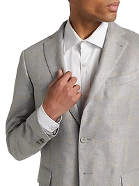 COLLECTION Grid Wool Two-Button Sport Coat