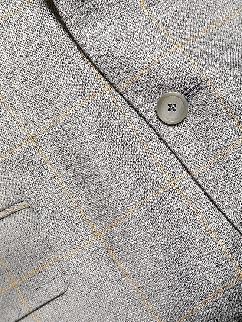 COLLECTION Grid Wool Two-Button Sport Coat