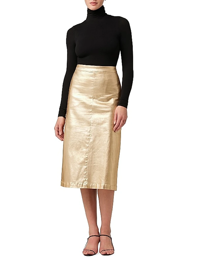 The Doreen Metallic Pencil Skirt