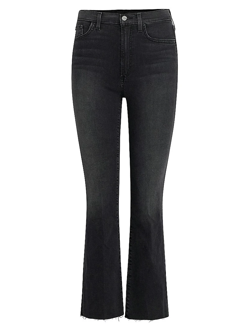 The Callie Mid-Rise Stretch Slim Raw-Hem Jeans