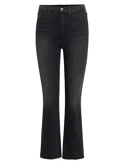 The Callie Mid-Rise Stretch Slim Raw-Hem Jeans
