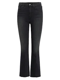 The Callie Mid-Rise Stretch Slim Raw-Hem Jeans
