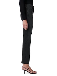 The Callie Mid-Rise Stretch Slim Raw-Hem Jeans