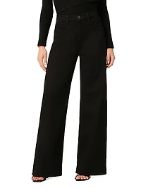 Petite Mia High-Rise Stretch Wide-Leg Jeans