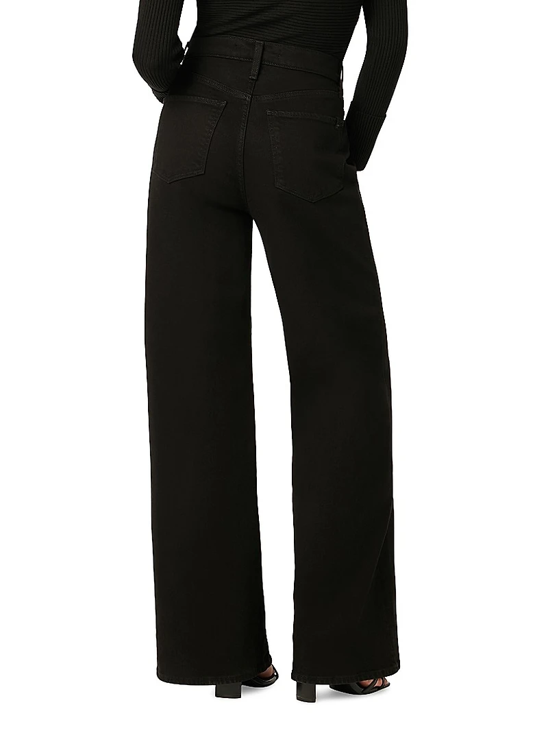 Petite Mia High-Rise Stretch Wide-Leg Jeans