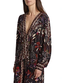 Classic Garden Mirror-Embellished Blouse
