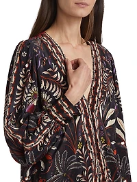 Classic Garden Mirror-Embellished Blouse