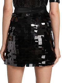 Kinsey Tile Sequin Miniskirt