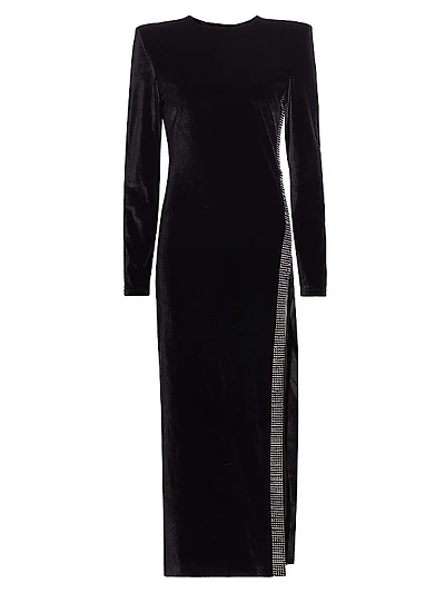 Maxine Hotfix Crystal Maxi Dress