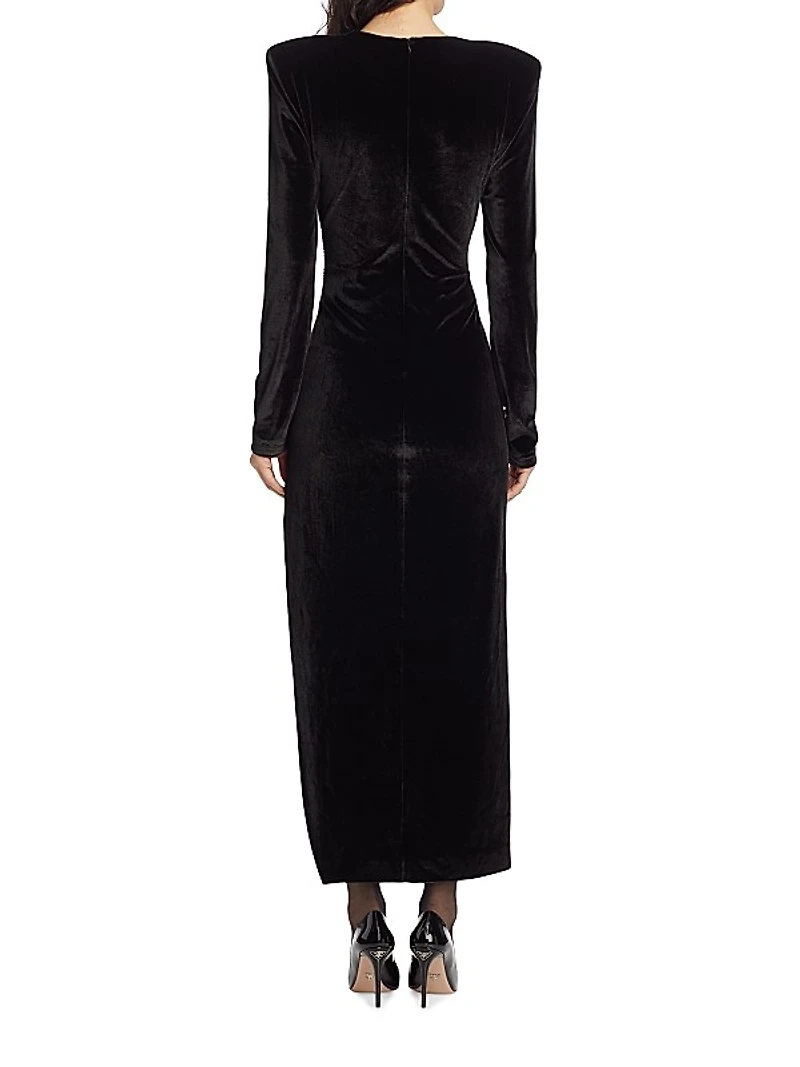 Maxine Hotfix Crystal Maxi Dress