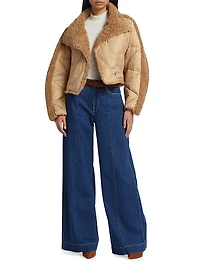 Sharon Mix Media Down Puffer Jacket