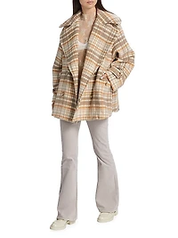 Highlands Oversized Plaid Peacoat