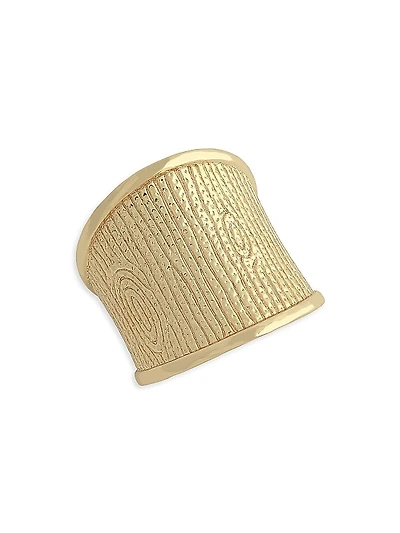 Enchanted Forest Bark 18K Gold-Plated Ring