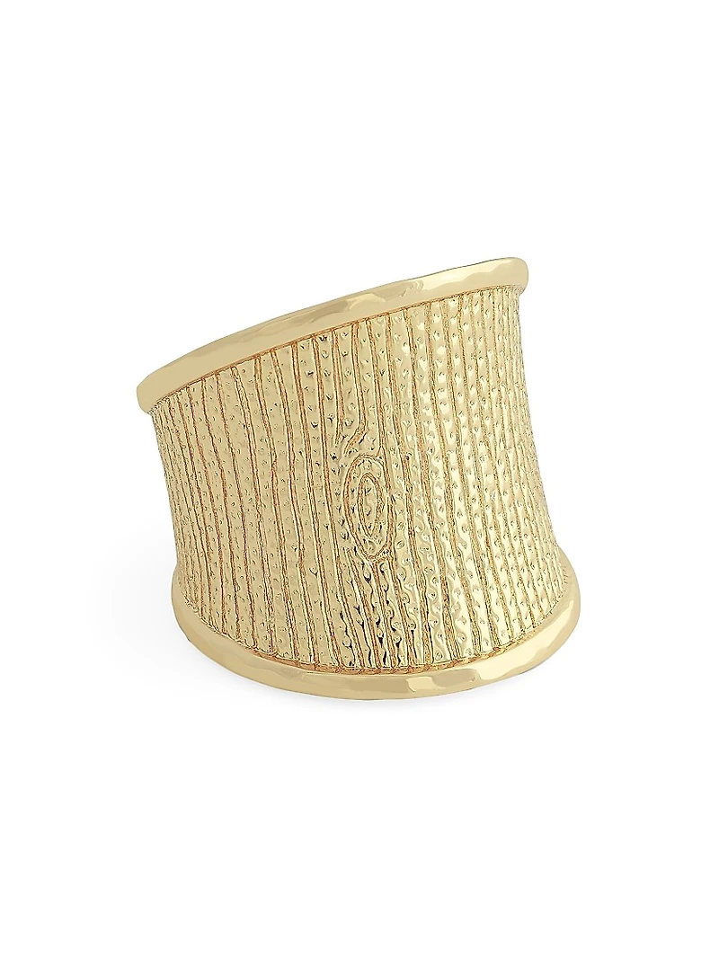 Enchanted Forest Bark 18K Gold-Plated Ring