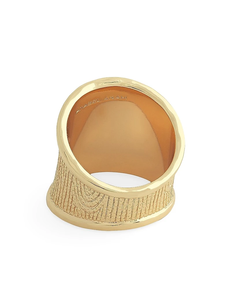 Enchanted Forest Bark 18K Gold-Plated Ring