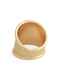Enchanted Forest Bark 18K Gold-Plated Ring