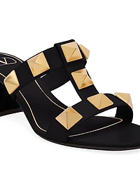 Roman Stud Leather Mules