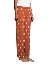 Jacquard Straight-Leg Trousers