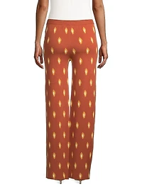 Jacquard Straight-Leg Trousers