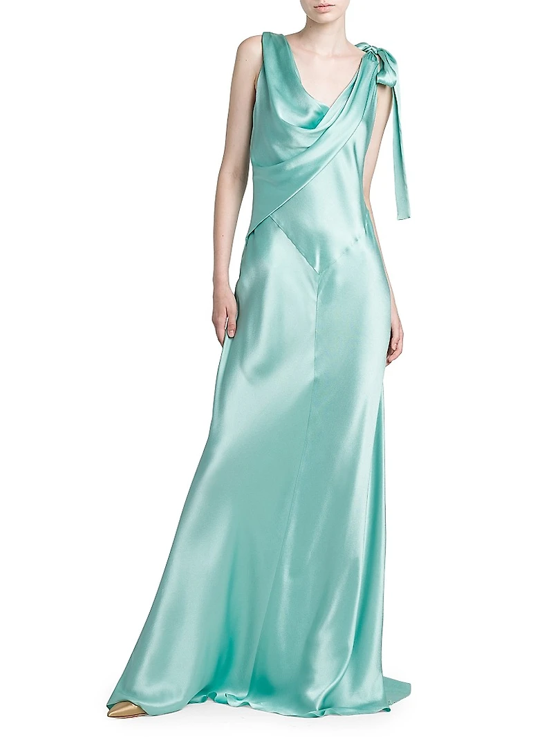 Bias-Cut Satin Gown