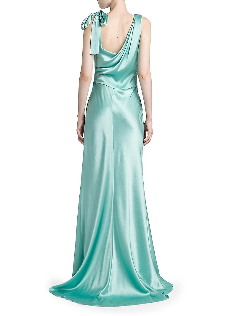 Bias-Cut Satin Gown