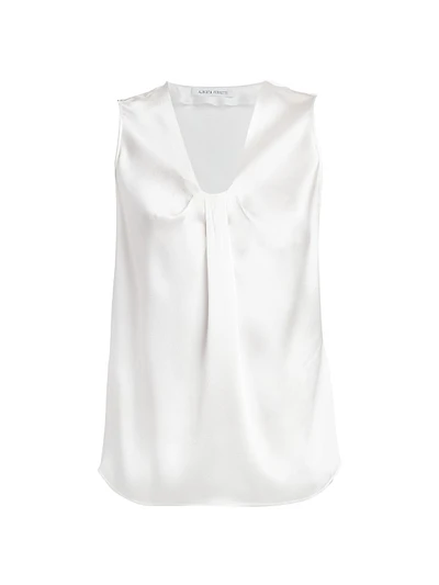 Sleeveless Satin Blouse