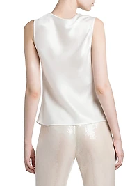 Sleeveless Satin Blouse