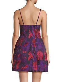 Metallic Jacquard Minidress