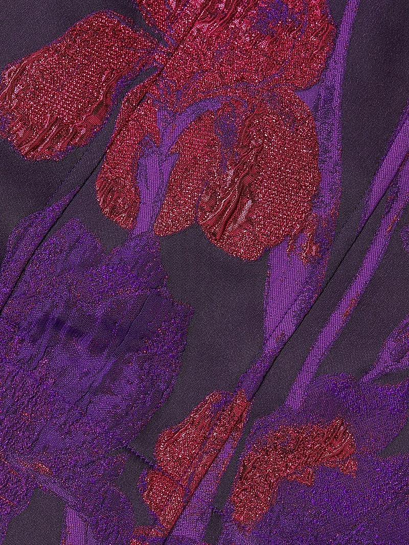 Metallic Jacquard Minidress