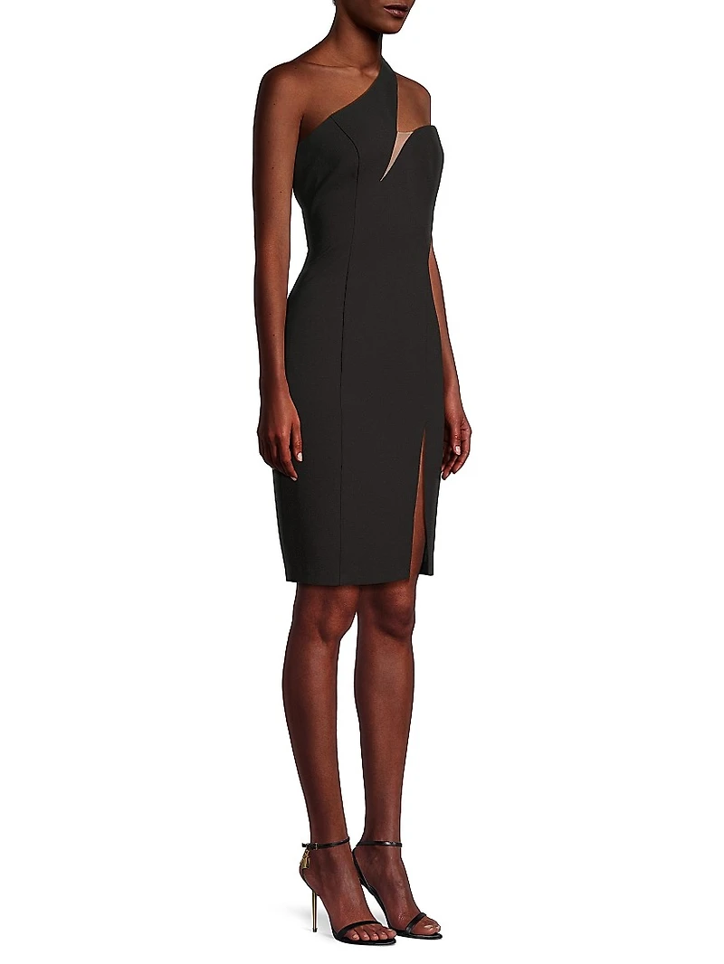 Asymmetric Twill Minidress